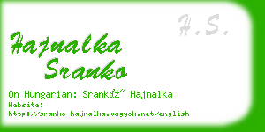 hajnalka sranko business card